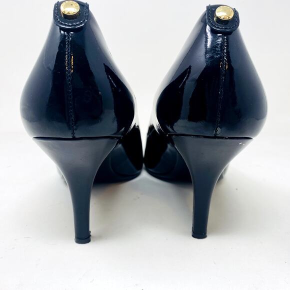 Michael Kors Patent Leather Pumps 4" Heel Black Formal Career Classy - 9.5 - Picture 3 of 5